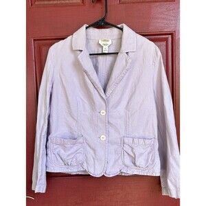 Talbots Irish Linen Blend Women’s Lilac Purple Jacket Blazer Size 12 Normcore